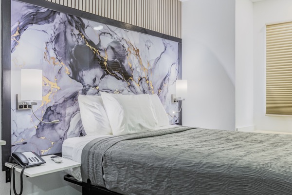 Remodeled queen suite headboard