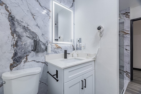 Remodeled suite shower